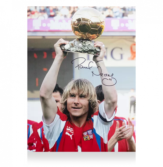 Pavel Nedved Official Ballon D'Or™ Signed And Framed Czech Republic Photo: 2003 Ballon D'Or Winner