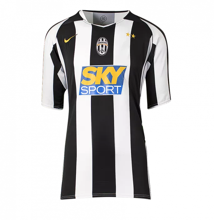 Pavel Nedved Official UEFA Champions League Back Signed And Framed Juventus 2004-05 Home Shirt