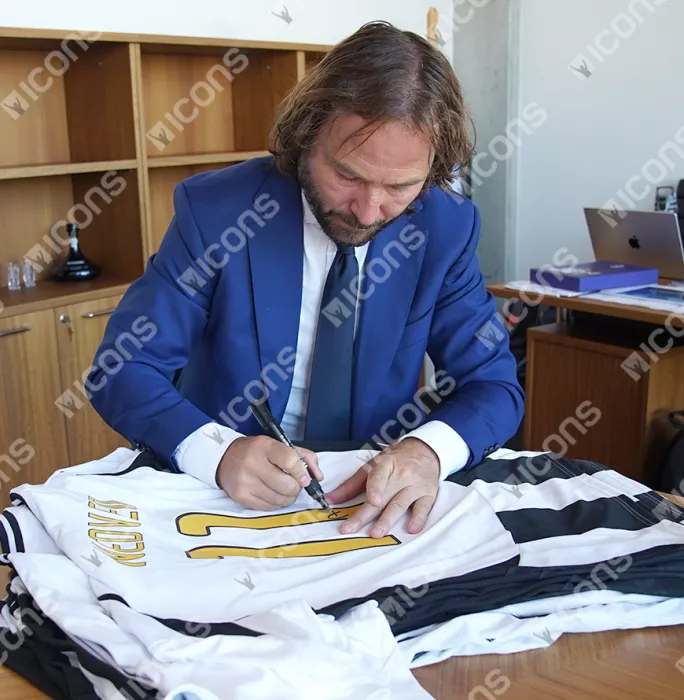 Pavel Nedved Official UEFA Champions League Signed And Hero Framed Juventus 2024-25 Home Shirt With Fan Style Numbers