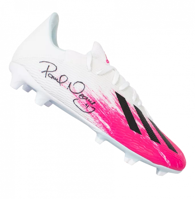Pavel Nedved Signed Pink and White Adidas X 19.3 Boot