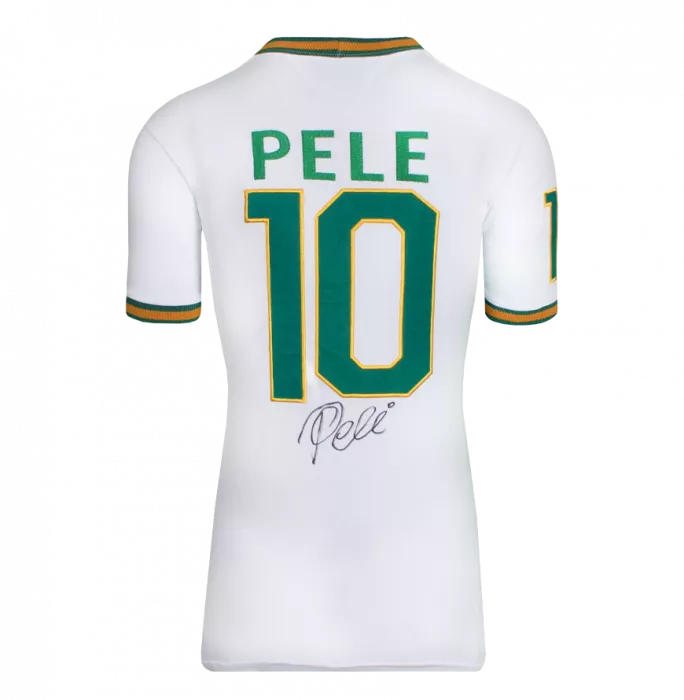 Pele Back Signed New York Cosmos Shirt In Hero Frame: Option 1