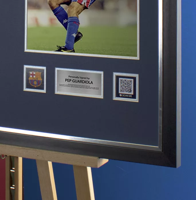 Pep Guardiola Official FC Barcelona Back Signed And Framed 1994 Home Shirt