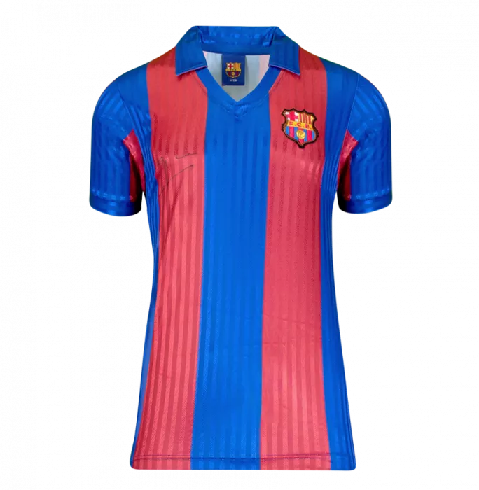 Pep Guardiola Official FC Barcelona Front Signed And Framed 1992 Home Shirt