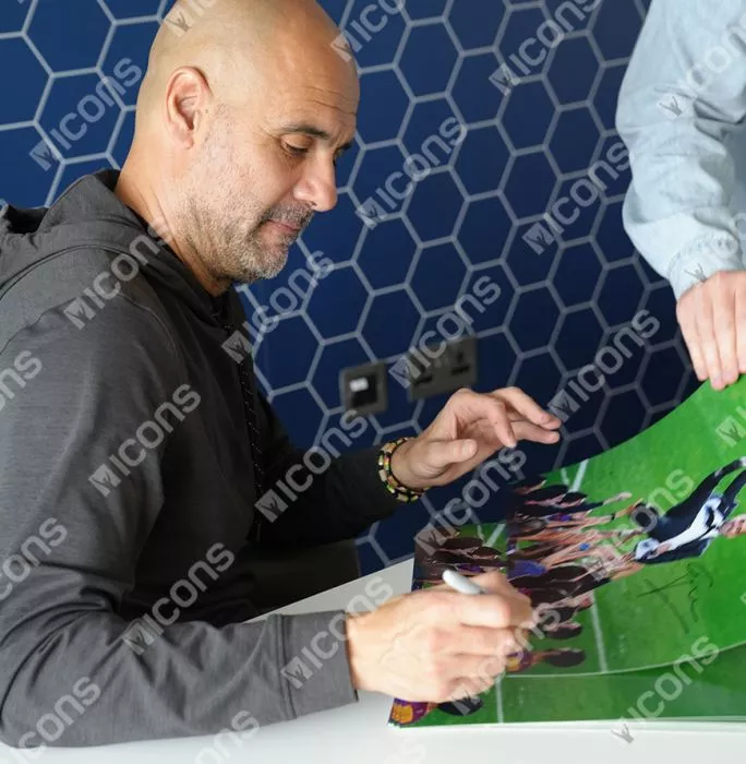 Pep Guardiola Official FC Barcelona Signed And Framed Photo: Blaugrana Icon