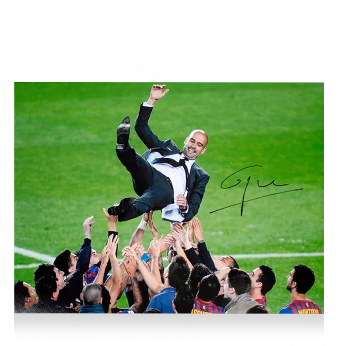 Pep Guardiola Official FC Barcelona Signed And Framed Photo: Blaugrana Icon