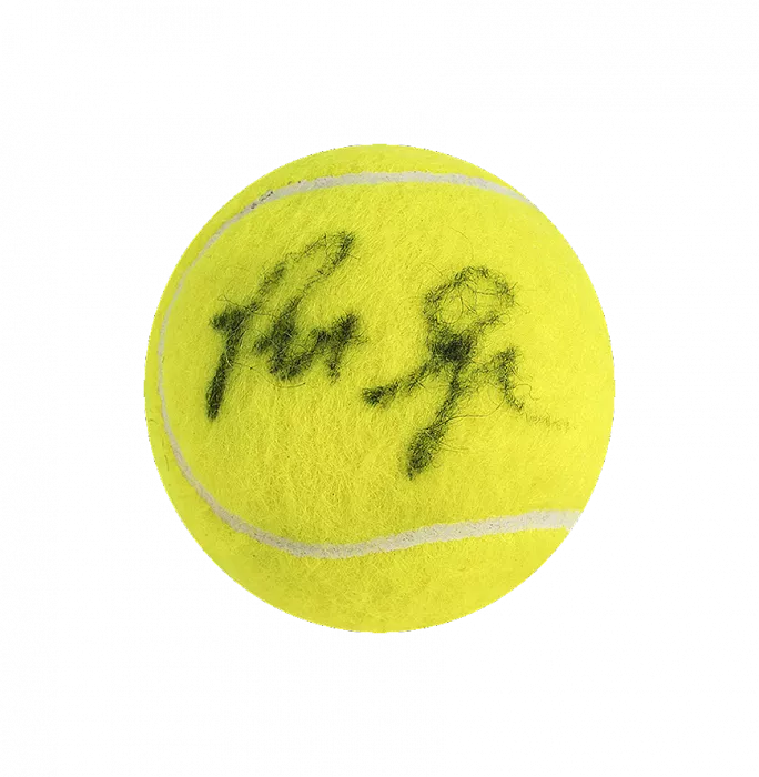 Pete Sampras & Andre Agassi Signed Wimbledon Tennis Ball In Acrylic Case
