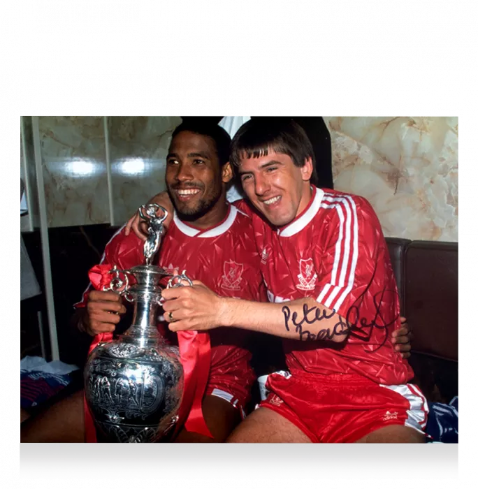 Peter Beardsley Signed Liverpool FC Photo In Premium Photo Frame: 1989-90 Division One Winner