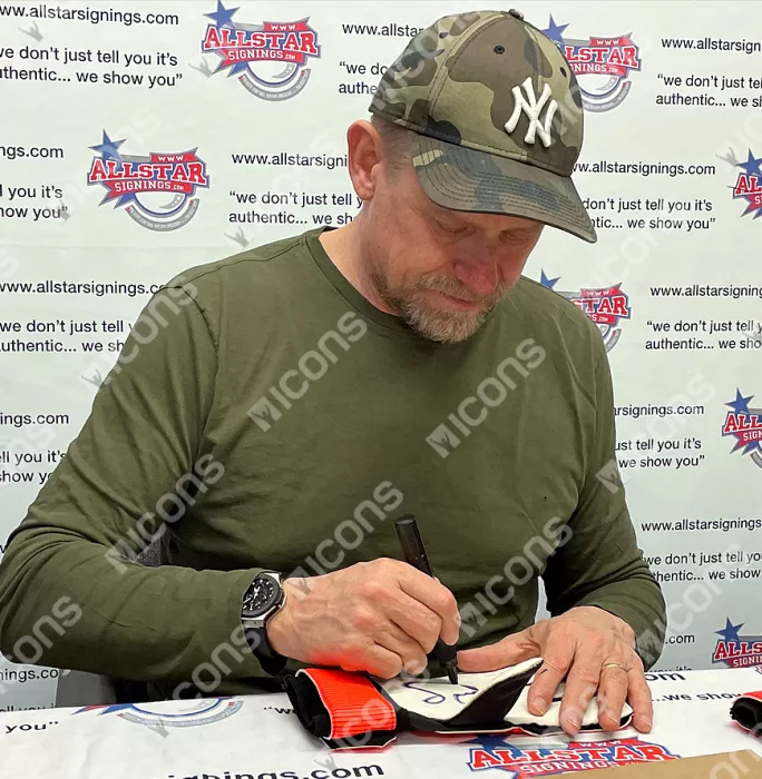 Peter Schmeichel Signed Orange Adidas Goalkeeper Glove