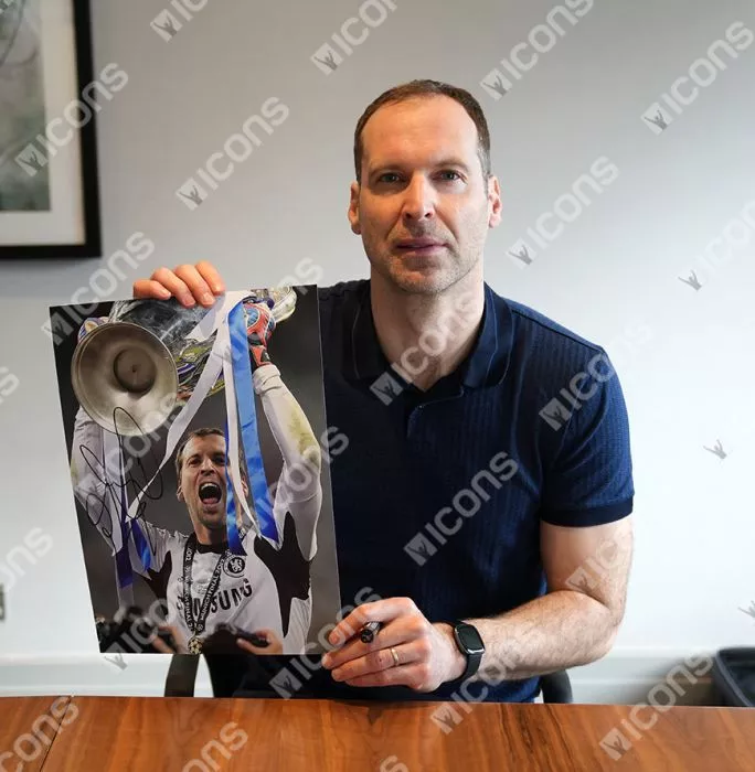 Petr Cech Official UEFA Champions League Signed And Framed Chelsea Photo: 2012 Winner