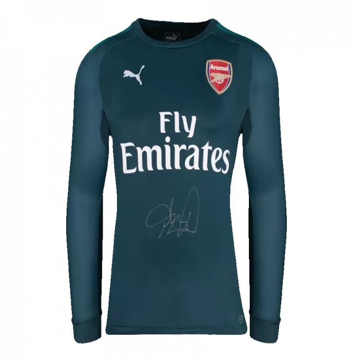 Petr Cech Signed Arsenal 2017-18 Goalkeeper Shirt In Hero Frame: Option 1