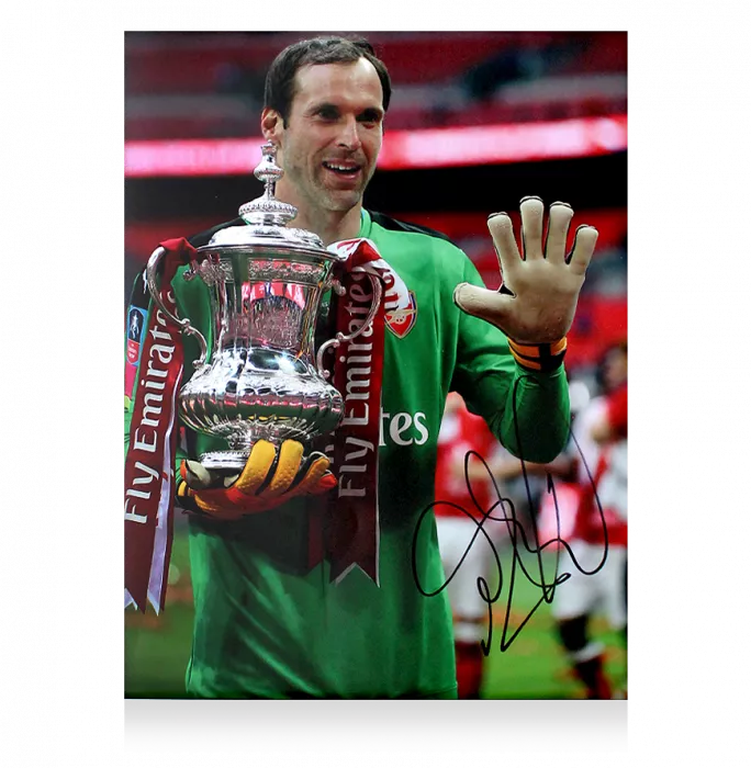 Petr Cech Signed Arsenal Photo In Premium Photo Frame: 2017 FA Cup Winner