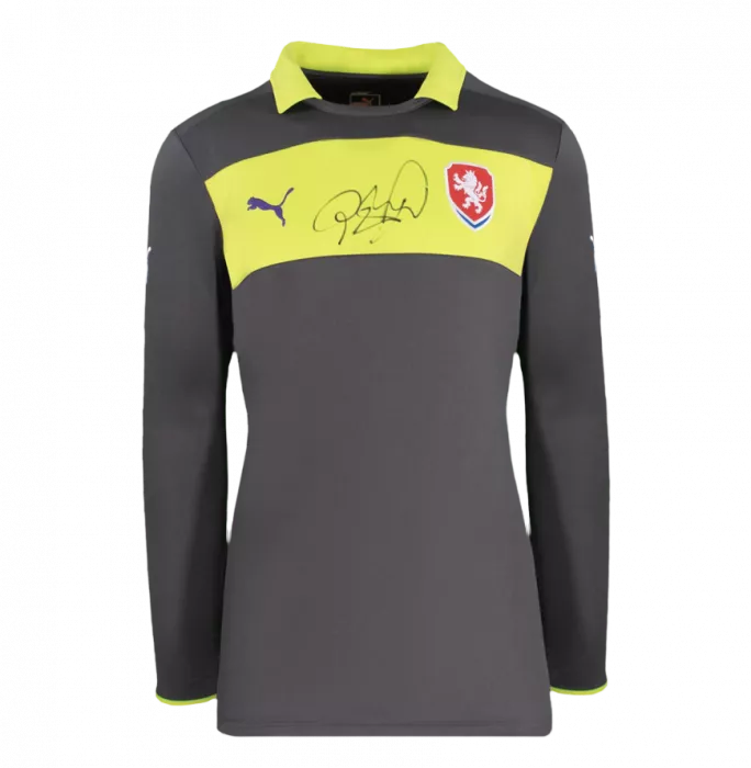 Petr Cech Signed Czech Republic 2012-13 Goalkeeper Shirt In Hero Frame: Option 1