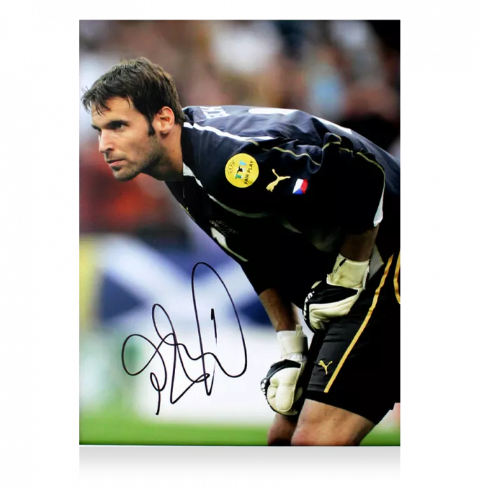 Petr Cech Signed Czech Republic Photo In Black Wooden Frame: UEFA EURO 2004