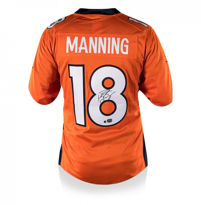 Peyton Manning Back Signed Denver Broncos Home Jersey