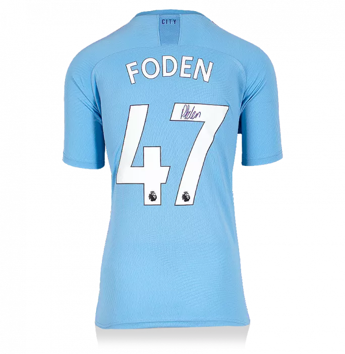 Phil Foden Signed Manchester City 2019-20 Home Shirt