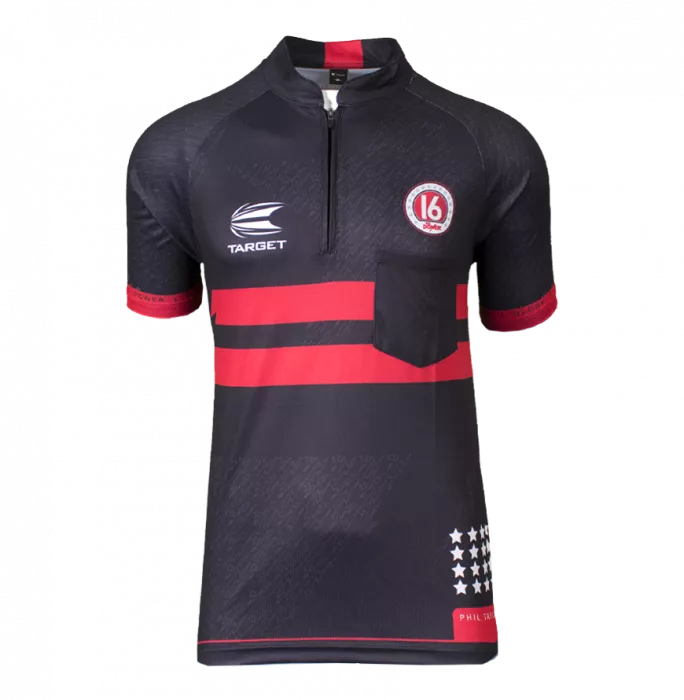 Phil Taylor Front Signed Darts Shirt In Classic Frame