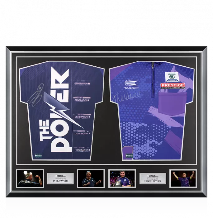 Phil Taylor & Luke Littler Signed Shirts In Classic Dual Frame