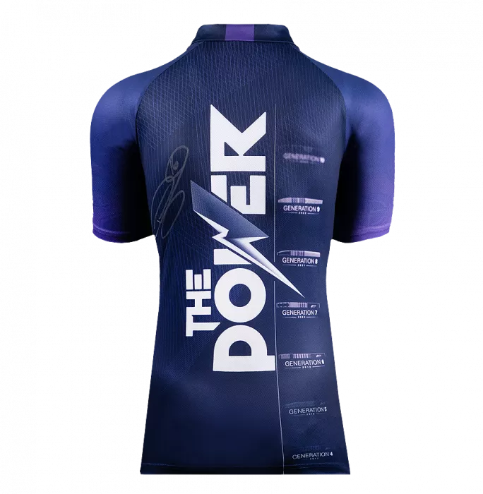 Phil Taylor Signed Polo Shirt - 'The Power' In Classic Frame