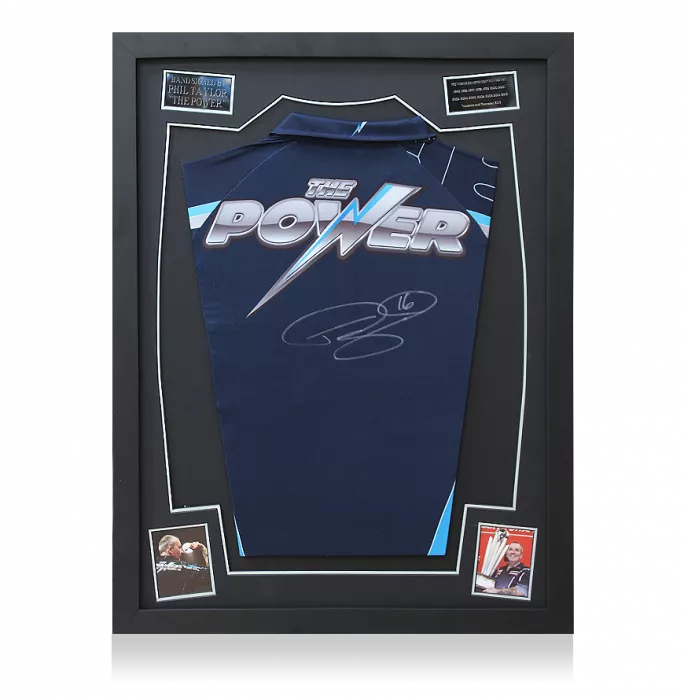 Phil 'The Power' Taylor Signed And Framed Shirt