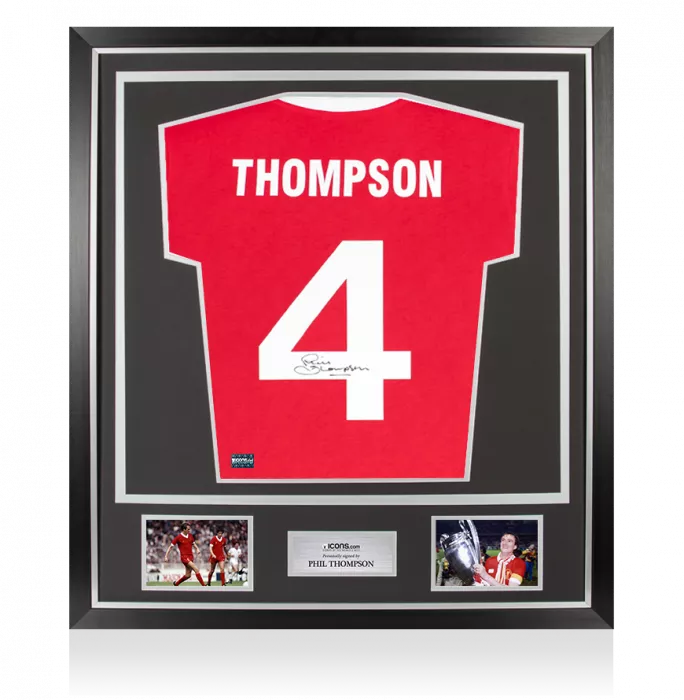 Phil Thompson Back Signed Liverpool 1978 Home Shirt In Classic Frame