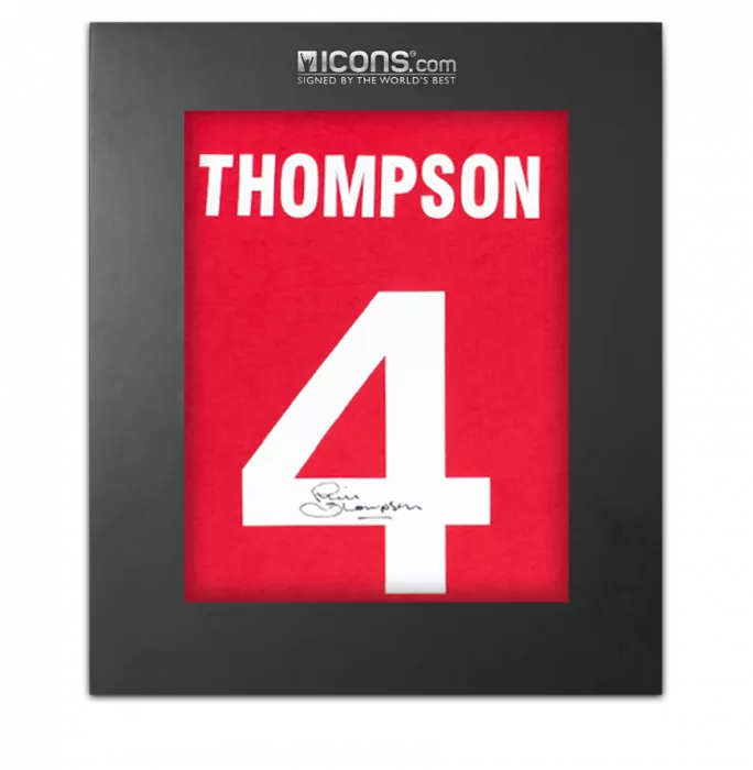 Phil Thompson Back Signed Liverpool 1978 Home Shirt In Deluxe Packaging