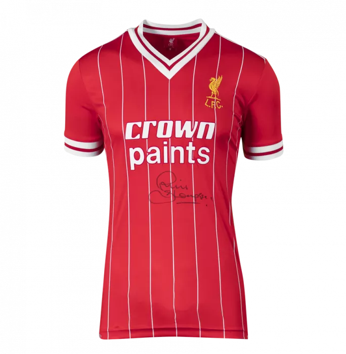 Phil Thompson Front Signed Liverpool 1982-83 Home Shirt In Deluxe Packaging