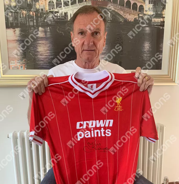Phil Thompson Front Signed Liverpool 1982-83 Home Shirt In Hero Frame: Option 1