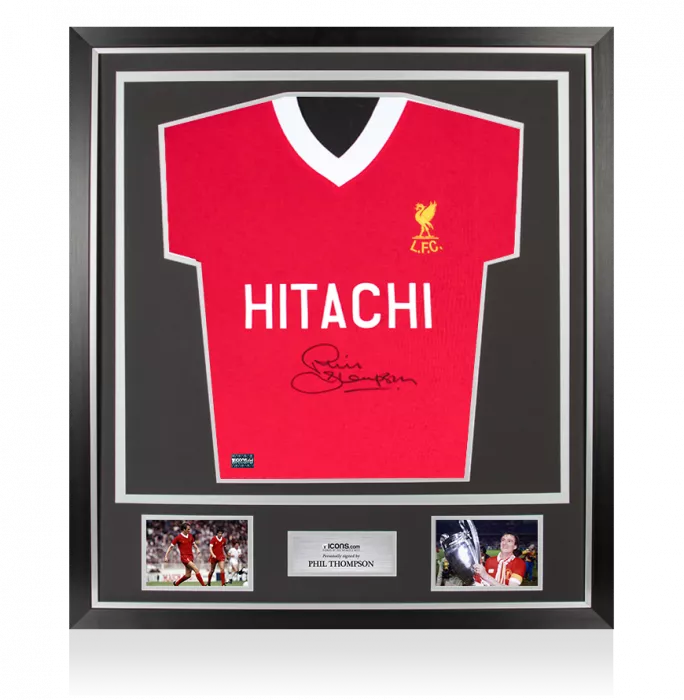 Phil Thompson Front Signed Liverpool FC 1978 Home Shirt In Classic Frame