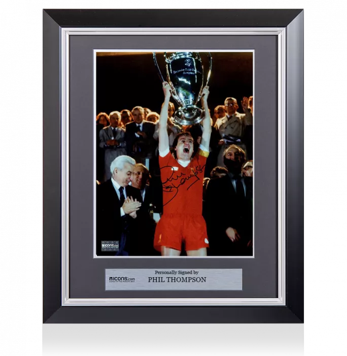 Phil Thompson Signed And Framed Liverpool Photo: 1981 European Cup Winners