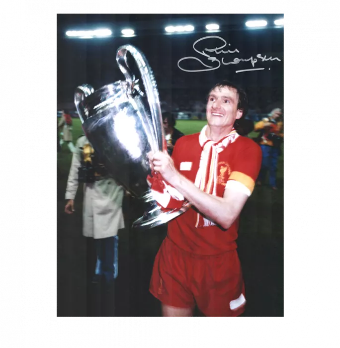 Phil Thompson Signed Liverpool Photo In Premium Photo Frame: 1981 European Cup Winner
