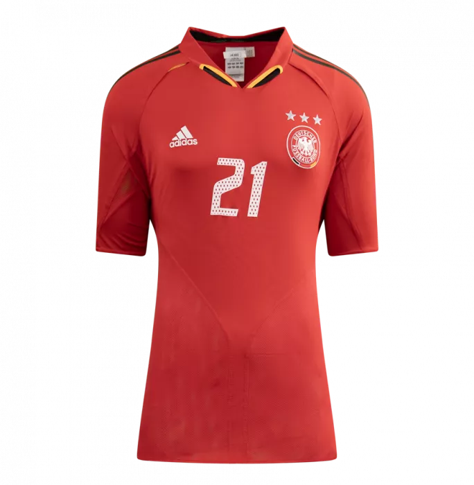 Philipp Lahm Back Signed Germany 2004-06 Third Shirt In Hero Frame: Option 1