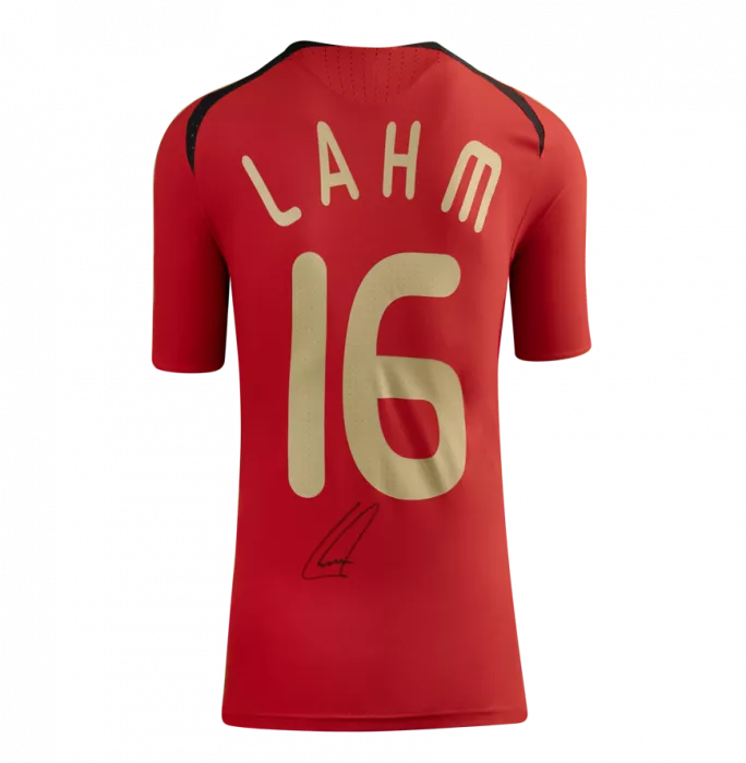 Philipp Lahm Back Signed Germany 2008-09 Away Shirt In Hero Frame: Option 1