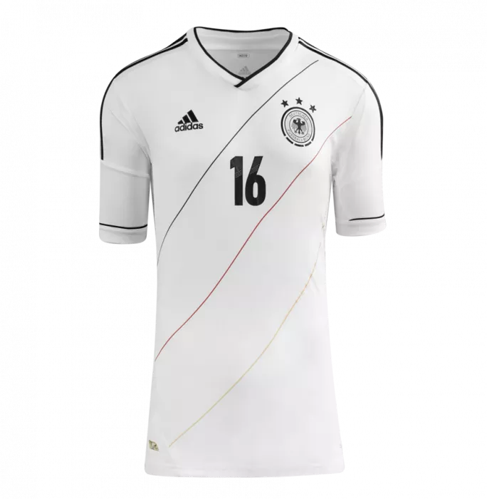 Philipp Lahm Back Signed Germany 2012-13 Home Shirt In Hero Frame: Option 1