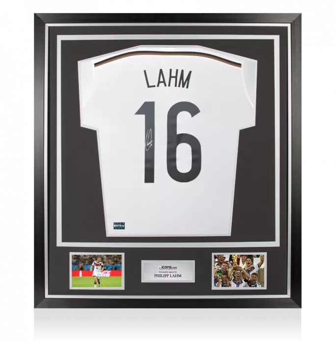 Philipp Lahm Back Signed Germany 2014 Home Shirt In Classic Frame