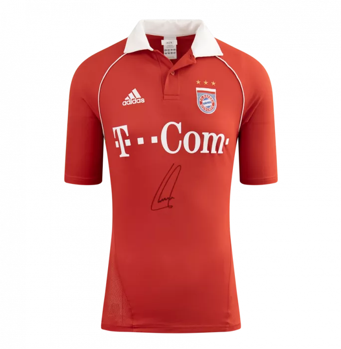 Philipp Lahm Front Signed FC Bayern Munich 2005-06 Home Shirt In Hero Frame: Option 1