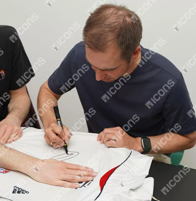Philipp Lahm Front Signed FC Bayern Munich 2006-07 Away Shirt In Hero Frame: Option 1