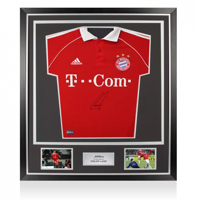 Philipp Lahm Front Signed FC Bayern Munich 2006-07 Home Shirt In Classic Frame