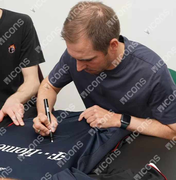 Philipp Lahm Front Signed FC Bayern Munich 2008-09 Away Shirt In Classic Frame