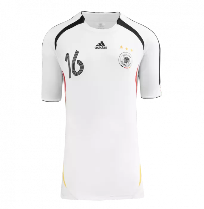 Philipp Lahm Official 2006 FIFA World Cup™ Back Signed And Framed Germany 2005-07 Home Shirt