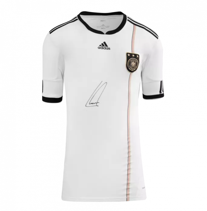 Philipp Lahm Official 2010 FIFA World Cup™ Front Signed And Hero Framed Germany 2010-11 Home Shirt