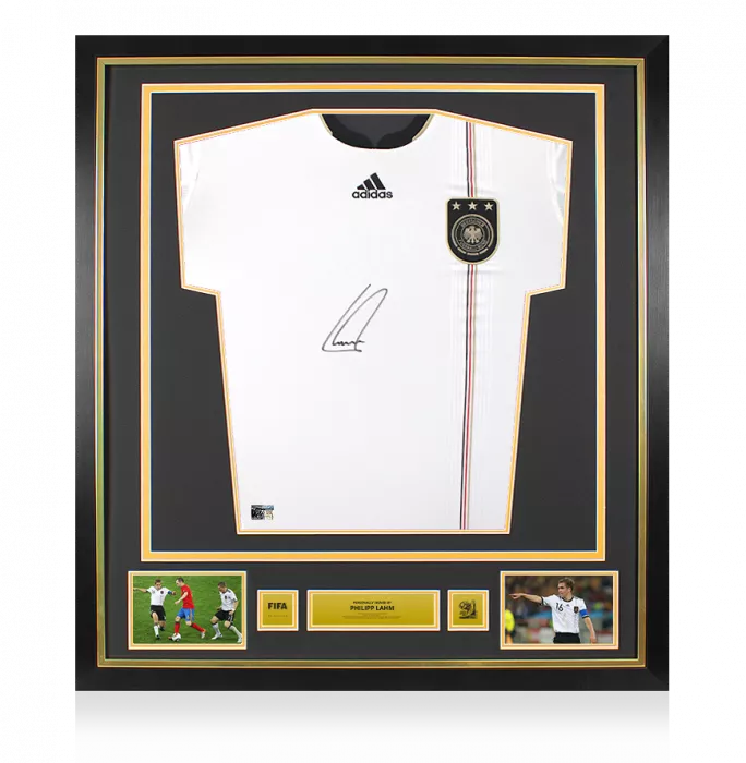 Philipp Lahm Official 2010 FIFA World Cup™ Front Signed Germany 2010-11 Home Shirt