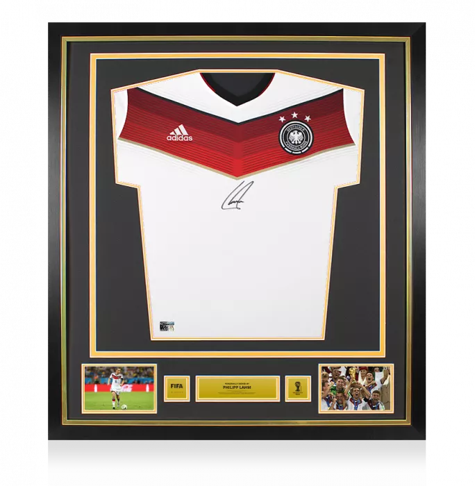Philipp Lahm Official 2014 FIFA World Cup™ Front Signed and Framed Germany 2014 Home Shirt