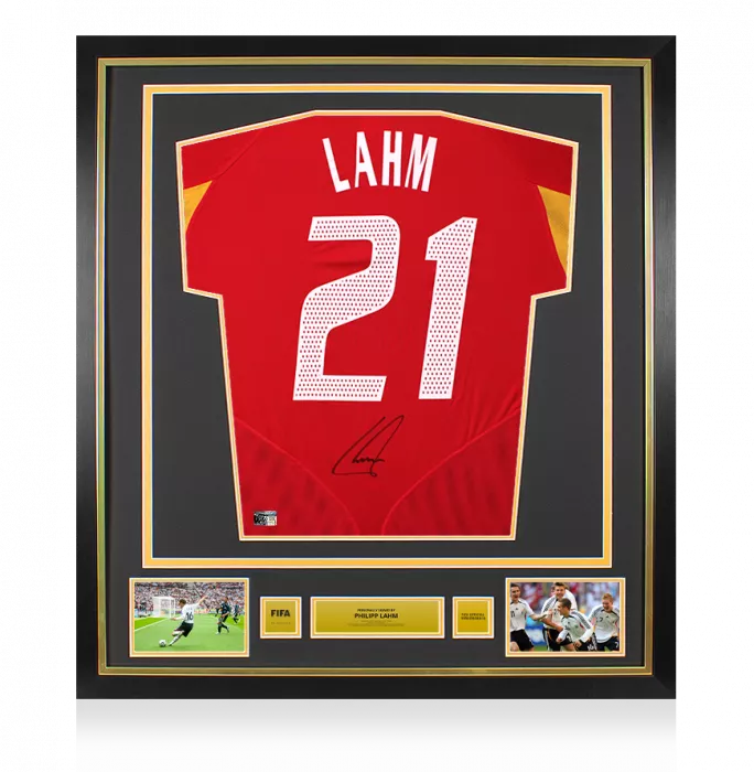 Philipp Lahm Official FIFA World Cup™ Back Signed and Framed Germany 2004-06 Third Shirt