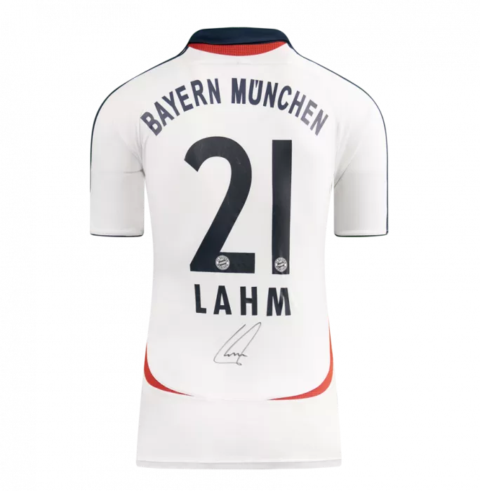 Philipp Lahm Official UEFA Champions League Back Signed And Hero Framed FC Bayern Munich 2006-07 Away Shirt