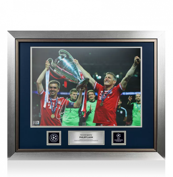 Philipp Lahm Official UEFA Champions League Signed and Framed FC Bayern Munich Photo: UEFA Champions League Winner