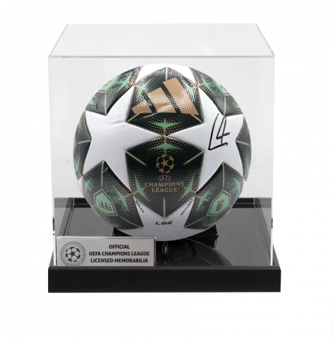 Philipp Lahm Official UEFA Champions League Signed Football In Acrylic Case