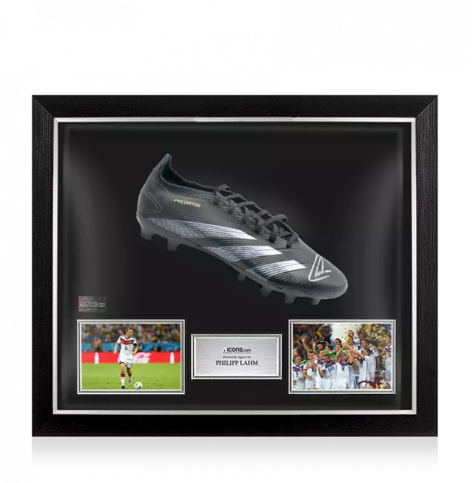 Philipp Lahm Signed Adidas Predator Boot In Bubble Frame: Option 1