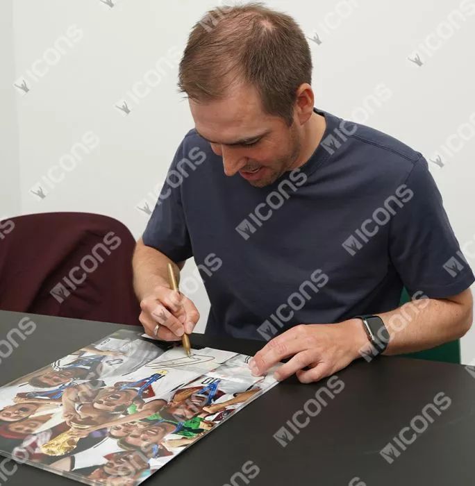 Philipp Lahm Signed Germany Photo In Black Wooden Frame: FIFA World Cup Winner