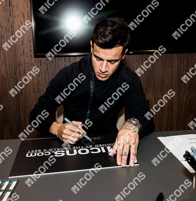 Philippe Coutinho Back Signed Brazil 2017-18 Home Shirt