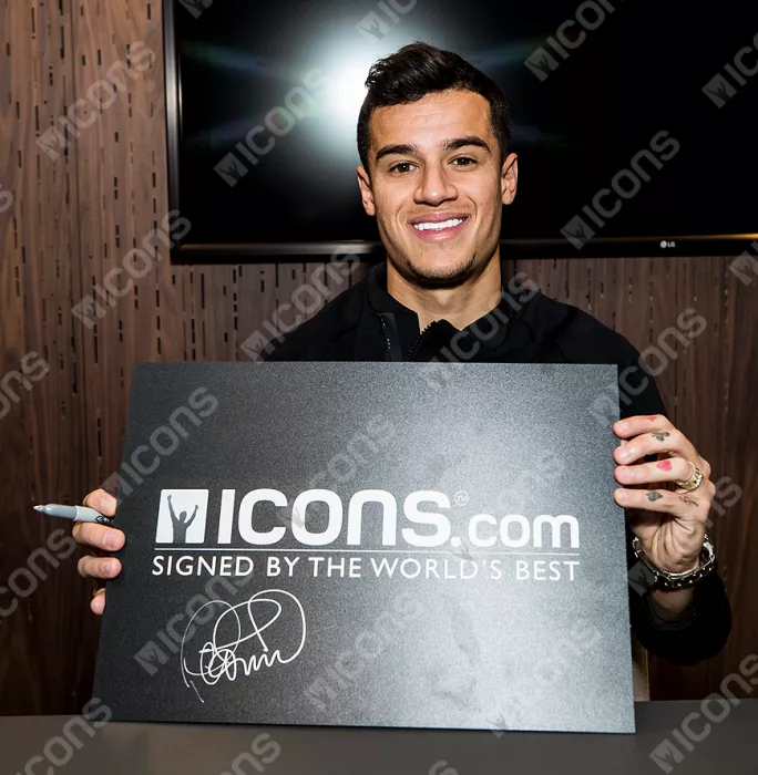 Philippe Coutinho Back Signed Brazil 2022-23 Home Shirt With Fan Style Numbers